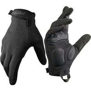 FREETOO Full-Finger Workout Gloves for Men, Padded Gym Gloves with Excellent Grip and Palm Protection, Large