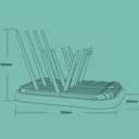 Baby Bottle Drying Rack Dryer Space Saving Travel Holder for Pump Cup Plastic Accessories(Black White)