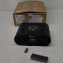 KLIM Boombox B4 CD Player Portable Audio System - New - AM/FM Radio with CD Player MP3 Bluetooth AUX USB - Wired & Wireless Mode Rechargeable Battery - Remote Control Autosleep Digital EQ Black