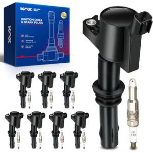 OEM Performance Set of 8 FD508 Ignition Coils & Spark Plug Fits for Ford F-150 F-250 F-450 F-550 Super Duty Expedition F-350 Super Duty Lincoln Mark LT Navigator