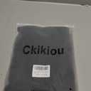 Ckikiou Lightweight Ribbed Knitted Short Sleeve Sweater T-Shirt for Women Spring Summer Casual Crewneck Silky Tee Shirt (Black, M)