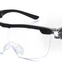 OKH 200% Magnifying Glasses with Light, Rechargeable LED Lighted Magnification Eyeglasses, Anti Blue Light, Bright Sight Hands Free Magnifier for Close Work, Craft, Jewellers, Reading, Hobby