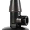 Zerodeko Copper Black Antique Faucet Shutoff Valve Matte Black Wall Mounted Angle Stop for Bathroom and Kitchen Sink Lead-Free Plumbing Valve 3.93 X 2.75 Inches
