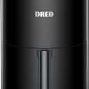 Dreo Air Fryer - 100 to 450, 4 Quart Hot Oven Cooker with 50 Recipes, 9 Cooking Functions on Easy Touch Screen, Preheat, Shake Reminder, 9-in-1 Digital Airfryer, Black, 4L (DR-KAF002)