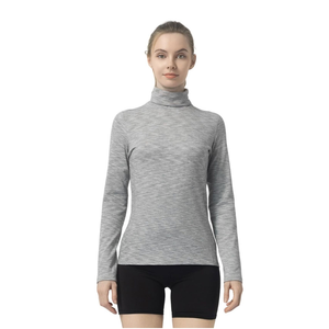 Leapstride Women's Turtleneck Slim - Fit Long Sleeve Base Layer Top, Space - Dyed Pattern, Sport Jersey for All - Round Activities, XL