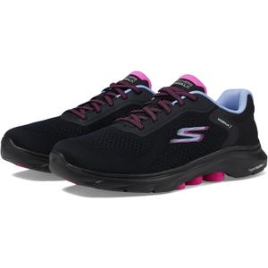 Skechers Women's Go Walk 7 - Cosmic Waves Athletic Walking Sneaker, 7.5