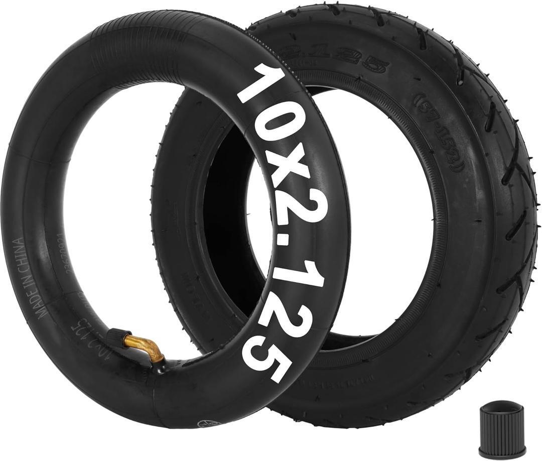 RUTU 10x2.125 Tire and Inner Tube Set for Self Balancing Electric Scooter Folding Electric Bicycle Tricycle Stroller Kids Bike Drift Board Series