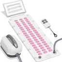 Electric Bubble Massage Mat with Pillow for Bathtub - Portable Spa Bubble Bath Massager, 6-Speed Adjustable Jet Spa & Remote Control, 13 Suction Cups, 74 Air Jets for Full-Body Relaxation