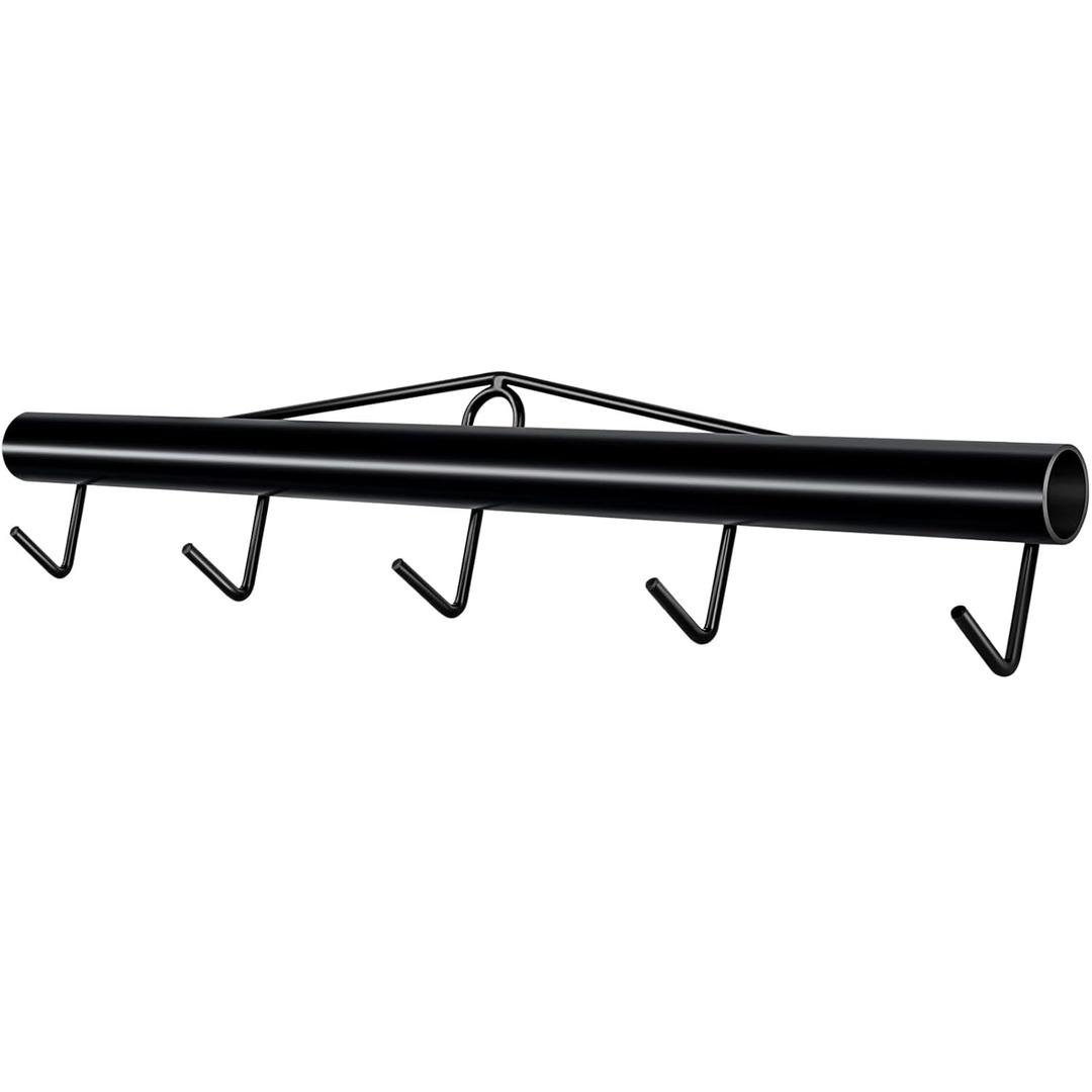 Steel Chain Link Fabric Fence Stretcher, 5 Thicken & Longer Hook Fence Stretcher Tool, 31.5 Inch Woven Wire Fence Stretcher, Black