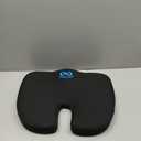 Everlasting Comfort Doctor Recommended Memory Foam Seat Cushion for Office Chairs & Car - Ergonomic Office Desk Accessories - Cushions for Tailbone Pain Relief, Sciatica (Black Cool, Large)