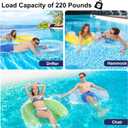 3 Pack Pool Floats Adult, PuppyuWill Minimalist Design Pool Chair Float, 52" X 38" Dopamine Colors, Drifter, Chair, Hammock 3-in-1 Inflatable Pool Toys for Pool Party, Lake, River, Sea, Outdoor