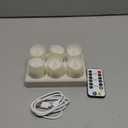 6pcs LED Tea Lights Rechargeable with Charging Base and USB Cable, Flameless Votive Candles Flickering with Remote and Timer, Electric Fake Candles Warm White