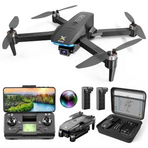 GPS Drones with Camera for Adults 4K, Brushless Motor FPV RC Quadcopter with Auto Return, Follow Me, Headless Mode, 50 Mins Long Flight, Lightweight and Foldable Drone for Beginner
