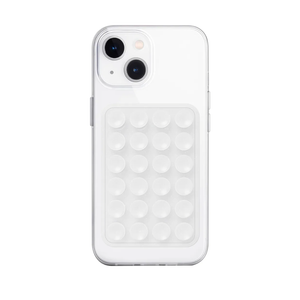 Anteel Silicone Suction Phone Case Mount, Non Slip Sticky Phone Grip for Cellphone, Silicon Adhesive Suction Cup Phone Mount, Strong Grip Holder for Selfies and Videos (Clear Glitter)