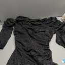 Popilush Shapewear Maxi Dress Women's Sparkly Off Shoulder Long Sleeve Formal Cocktail Dresses Bodycon Mermaid Dress, Black, Large