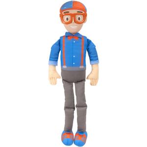 Blippi Bendable Plush Doll, 16 Tall Featuring SFX - Squeeze The Belly to Hear Classic catchphrases - Fun, Educational Toys for Babies, Toddlers, and Young Kids