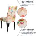JQinHome Easter Chair Covers Set of 6,High Stretch Removable Washable Chair Seat Protector Cover for Easter Decoration-Easter Theme Decor with Easter Egg Basket