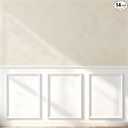 Peel and Stick Wainscoting Panels, 3 Set 20"x27" Wall Molding + 2pcs Chair Rail Trim, Pre-Cut Self Adhesive Premade Molding Panel for Bathroom Hallway Door Nursery Wall, Ready to Assemble