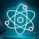 Atomic Neon Sign,Molecule Neon Light,Led Light Up Sign,Neon Science Decor,Led Sign for Science Classroom Bedroom Wall Decor Game Room Man Cave kids Room Decor