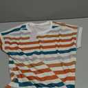 Ronuti Womens Short Sleeve Tshirts Crew Neck Womens T-shirts with Side Shirring Cruise Clothes for Women Summer T-shirts, Medium