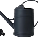 Plastic Indoor Watering Can with Sprinkler Head - 68 oz, 1/2 Gallon (Black)