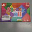 6 Pack Squishy Stress Balls Fidget Toys for Adults Kids, Sensory Stress Cube Anxiety Stress Relief Toy with Thick Substance, Slow Rising Calming Toys Stretchy for Classroom, Malt Sugar Ball