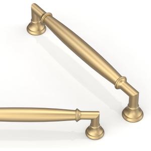 10 Pack Champagne Bronze Cabinet Pulls 5 Inch(128mm) Kitchen Cabinet Handles Solid Zinc Alloy Cabinet Hardware Drawer Pulls