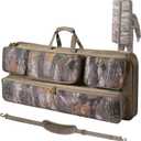 Soft Compound Bow Case, Archery Bag with Arrow Pockets and Adjustable Straps,Durable Compound Bow Backpack with Soft Padding and Zipper, Carrying Archery Case for Storge and Protection