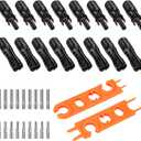 16 PCS 8AWG Solar Connectors with Spanners, 8 Pair Solar Panel Connectors Male/Female (8 Pairs 8AWG Solar Connectors)