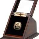Championship Ring Display Case Big Ring Storage Box (Espresso, 1 Slots)