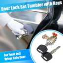 X AUTOHAUX 1 Set Door Lock Cylinder with Keys for Toyota Camry 1992-1996 2.2L 3.0L - Anti Rust