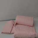 SunStyle Home Pink Quilt Queen Size Quilt Bedding Set, Lightweight Bedspread Full Soft Reversible Coverlet for All Season 3pcs Leaf Embroidered Luxury Durable Quilted Stitching Bed Set Blush (Full/Queen (90"x96"), 03 - Pink - Leaf Embroidered)