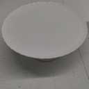 Jusalpha 12 Inches White Porcelain Decorative Cake Stand-Cupcake Stand (CS01 - Glass Dome)