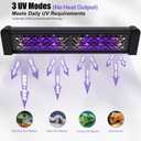 8.5" Aluminum UVB 10.0 LED Reptile Light Bar with Timer & Dimmer, Ultra-Slim Metal UVB/UVA Lamp for Terrariums  Even Light Output, Long Lifespan, Ideal for Bearded Dragons, Turtles & Lizards