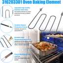 UPGRADED 316203301 316200600 Range Broil Element Compatible with Frigidaire Kenmore Electric Range Stove Ovens Parts,316203301 Oven Heating Element Replace 316203300 2210851 FFEF3020LBF Bake Elements