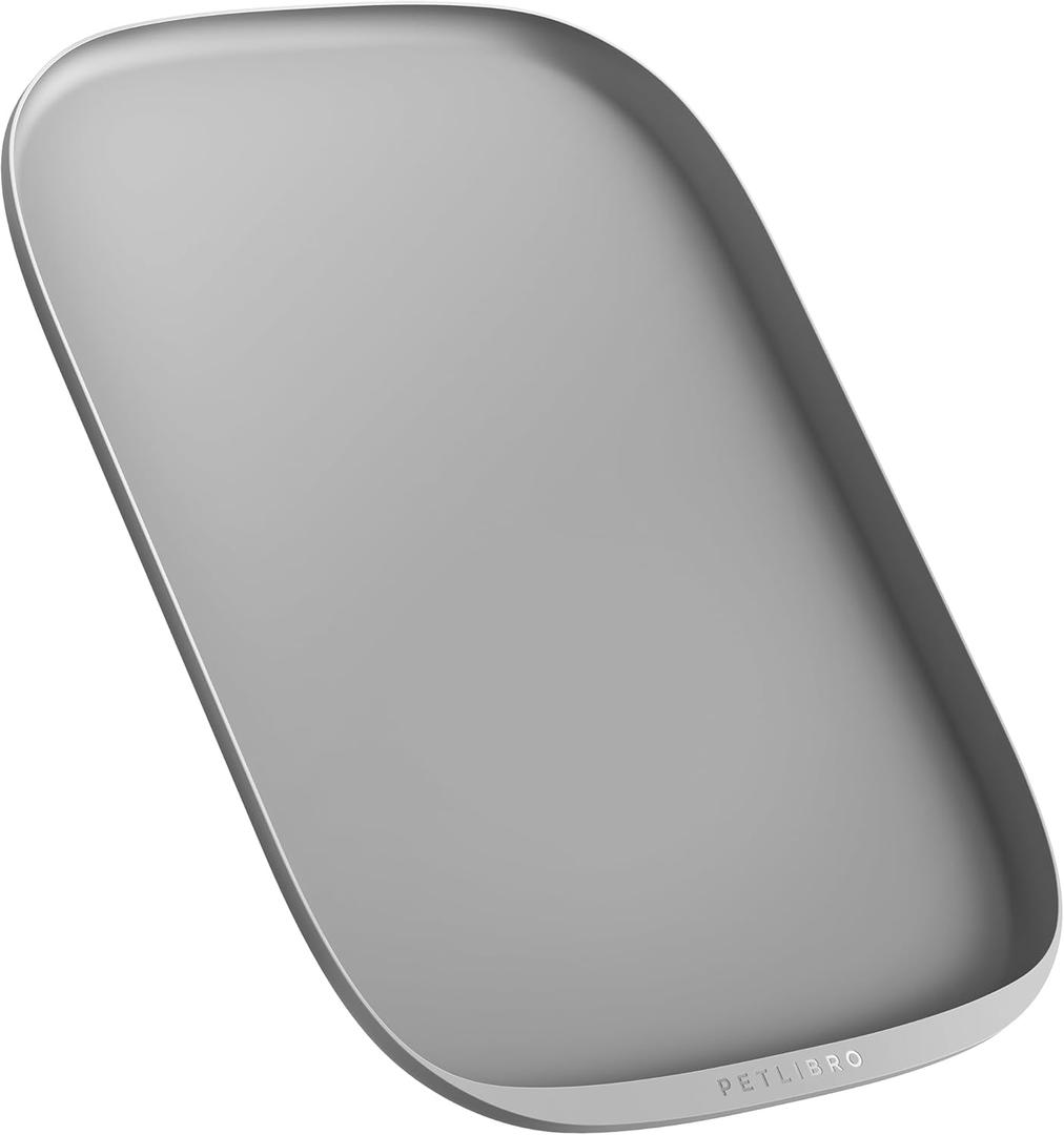 PETLIBRO Pet Mats for Dogs and Cats, Extra Large Dog Bowl Mat for Feeder or Fountain, Non-Slip Waterproof Pet Feeding Mat for PLAF103 Dual Tray, PLAF109, PLAF203 Dual Tray, PLAF301, 22''x16.5'' (Grey)