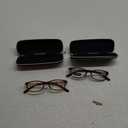EYEURL Blue Light Blocking Readers for Women - 2 Pair Ladies Computer Reading Glasses +0.5 Stylish Rectangular Frames Blue Ray Eyeglasses (Purple+red)