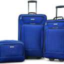 American Tourister Fieldbrook XLT Softside Upright Luggage, Navy, 3-Piece Set (BB/21/25)