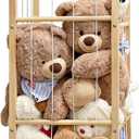 Stuffed Animal Storage,Christmas Reindeer Stuffed Animal Organizer, Movable Stuffed Animal Holder with Elastic Cords for Nursery Playroom Kidroom Bedroom