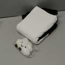 Canvas Tote Bag with Zipper and Zip Pockets Thick Canvas Durable Reusable Grocery Shopping Beach Bag Large Capacity Washable Shoulder Bag for Women Black White (Black/Natural (Large, 17.7 Inches))