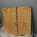 Greenstell Laundry Hamper with lid, No Install Needed, 130L Wicker Laundry Baskets Foldable 2 Removable Liner Bags, 2 Section Clothes Hamper Handwoven Rattan Laundry Basket with Handles, Natural