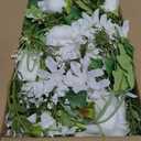 DearHouse 2Pack Artificial Peony Flower Garland - Silk Peony Garland with White Flowers for Wedding Party Table Decoration,6ft/Strand