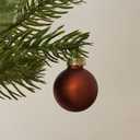 WDS WONDROUS Brown Christmas Ball Ornaments Glass Set of 24  1.18 Xmas Ornament Balls, Small Christmas Tree Hanging Decorations for Wedding Party Autumn Winter Holiday Decor (3 Effect Brown Colors)