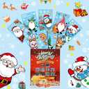 Christmas & Halloween Static Window Clings Set (20x30cm & 35x28cm),8-10 Designs/Pack, Removable Decals for Glass (Christmas Festive Carnival, Polyvinyl Chloride, Large)