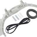 WE49X20697 Dryer Bearing Kit Compatible with GE Dryer Contains Top Bearing WE3M26 Drum Felt WE9M30 (WE09X20441) Drive Belt WE12M29 Bearing Slides WE1M1067 (WE1M481) Glide Slides WE1M504 (WE1M333)