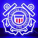 Military-themed Neon Signs Wall Decor for Man Cave Bedroom Bar Army Themed Gift Art for Christmas Party-12.8712.2 IN-USB Powered-Acrylic (Blue:Coast)
