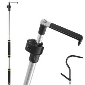 Cargo Grabber Reach Retriever ToolTruck Bed Grabber Tool Adjustable Length 39-80" Stainless Steel Pipe 2 Replacement Hooks with Rubber Comfortable Sponge Handle