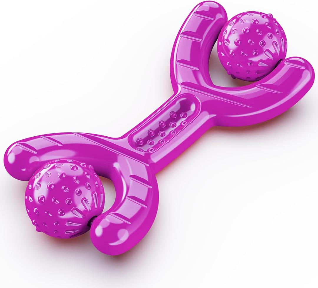 Indestructible Dog Toys for Aggressive Chewers, Heavy Duty Chew Proof Toys for Large Dogs, Durable Interactive Chew Toys for Adult Dogs with Anxiety Relief (purple)