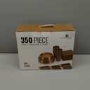 350 Pcs Gold Plastic Plates For Party, Gold Disposable Plates Set, 50 Of Each 9" Dinner Plate Set, 7" Dessert Plate, Cups, Napkins & Cutlery Plastic Dinnerware Exquisite