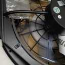 23" Wall Mount Fan with Light,3 CCT, Dimmable,Quiet 6 Speed Wall Mounted Fan with Remote/App Control, Timer, 360 Adjustable Tilt Plug in Wall Fan for Garage,Patio,Tool Room,Home (Black)